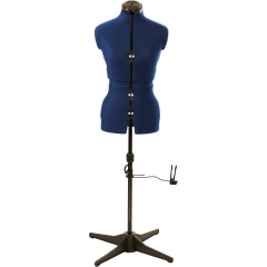 **-Adjustable Dressmakers Dummy-** in Navy Fabric with Hem Marker, Dress Form Sizes 10 to 22, Pin, Measure, Fit and Display your Clothes on this Tailors Dummy ##-Sewing Online 02381---NVY-##