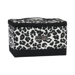 **-Sewing Box with Compartments-** Cheetah Print, Collapsible Storage and Organiser Basket for Sewing Supplies, Accessories, Thread, Needles and Scissors ##-Everything Mary EVM13201-1-##