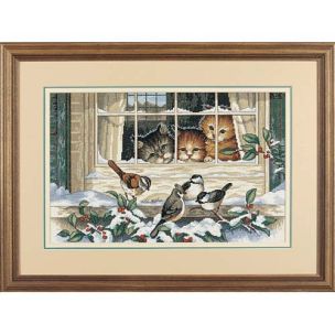 **-Three Bird Watchers Counted Cross Stitch Kit-** ##-Dimensions D03839-##