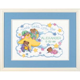 **-Twinkle Twinkle Birth Record Counted Cross Stitch Kit-** ##-Dimensions D03865-##