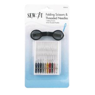 **-Sew It Folding Scissors And Threaded Needles-** ##-Birch 053313-##