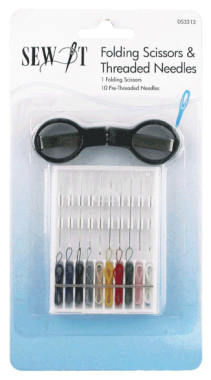 **-Sew It Folding Scissors And Threaded Needles-** ##-Birch 053313-##