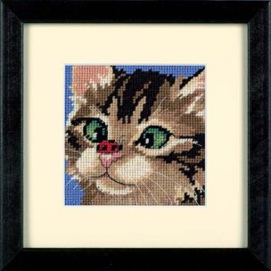 **-Cross Eyed Kitty Needlepoint/Tapestry Kit-** ##-Dimensions D07206-##
