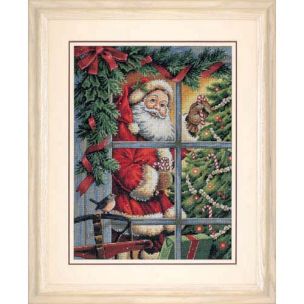 **-Candy Cane Santa Christmas Cross Stitch Kit-** ##-Dimensions D08734-##