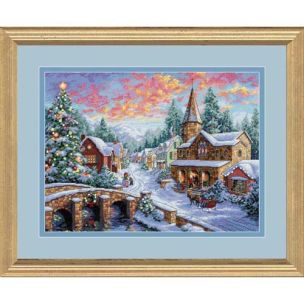**-Holiday Village Christmas Cross Stitch Kit-** ##-Dimensions D08783-##