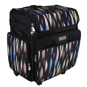 **-Craft Trolley Bag-**Heather Grey, Collapsible Papercraft Tote with Wheels for Scrapbook & Art Storage, Organiser Case for Supplies and Accessories##-Everything Mary EVM12777-7-##