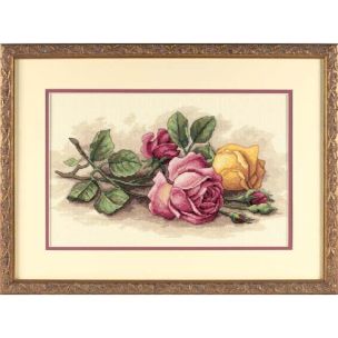 **-Rose Cuttings Counted Cross Stitch Kit-** ##-Dimensions D13720-##