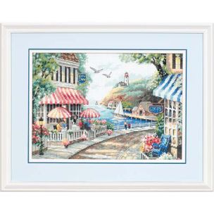 **-Cafe By The Sea Counted Cross Stitch Kit-** ##-Dimensions D35157-##
