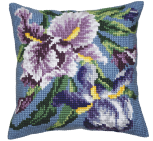 **-Purple Iris Cushion Kit-** ##-Collection D'Art CD5050-##