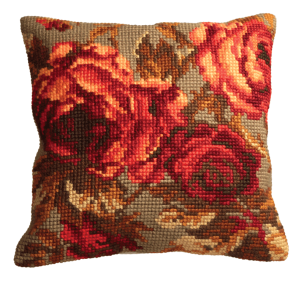**-Cabbage Rose 2 Cushion Kit-** ##-Collection D'Art CD5113-##