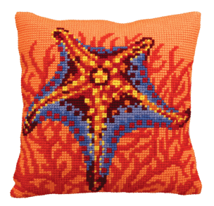 **-Orange Starfish Cushion Kit-** ##-Collection D'Art CD5147-##