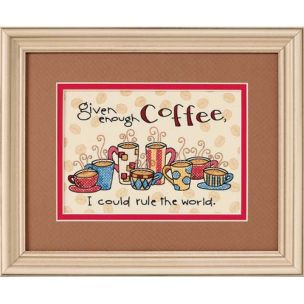 **-Enough Coffee Stamped Cross Stitch Kit-** ##-Dimensions D65019-##
