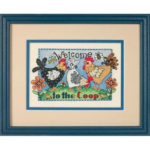 **-Welcome To The Coop Stamped Cross Stitch Kit-** ##-Dimensions D65053-##