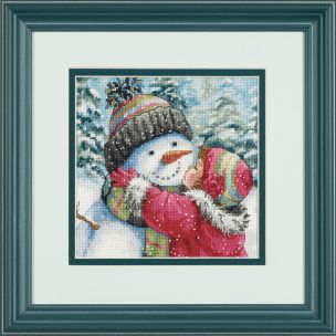 **-A Kiss For Snowman Christmas Cross Stitch Kit-** ##-Dimensions D70-08833-##