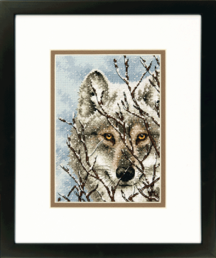 **-Gold Petite Counted Cross Stitch Wolf-** ##-Dimensions D70-65131-##