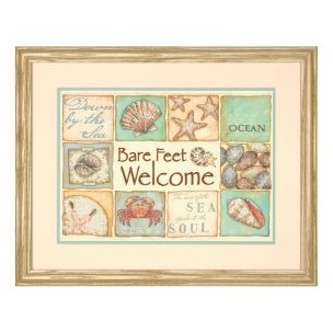 **-Stamped Cross Stitch: Bare Feet Welcome-** ##-Dimensions D70-03245-##