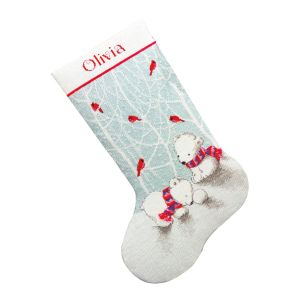**-Counted Cross Stitch: Stocking: Snow Bears-** ##-Dimensions D70-08902-##