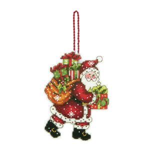 **-Counted Cross Stitch: Ornament: Santa with Bag-** ##-Dimensions D70-08912-##