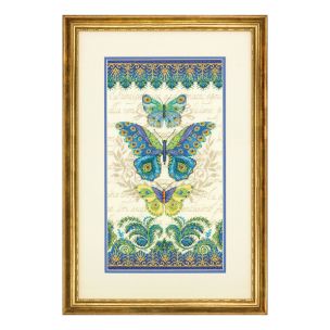 **-Counted Cross Stitch Kit: Peacock Butterflies-** ##-Dimensions D70-35323-##