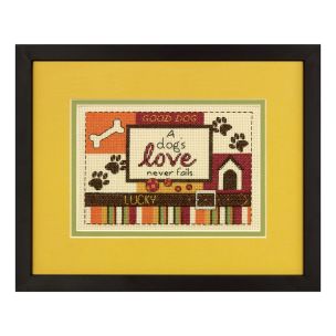 **-Counted Cross Stitch: A Dog's Love-** ##-Dimensions D70-65124-##