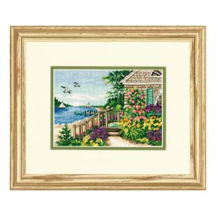 **-Gold Petite: Counted Cross Stitch: Bayside Cottage-** ##-Dimensions D70-65145-##