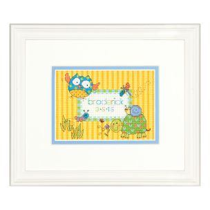 **-For Baby: Counted Cross Stitch: Birth Record: Woodland Creatures-** ##-Dimensions D70-74370-##