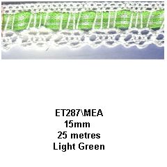 **-Cotton Lace/Gingham Ribbon-** ##-Essential Trimmings ET287-----##