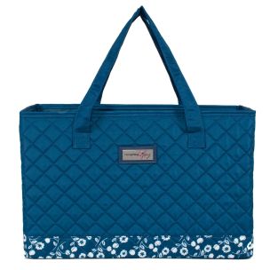 **-Sewing Machine Bag-** Quilted Blue & White, Carry Bag for Brother, Singer, Bernina and Most Sewing Machines ##-Everything Mary EVM10143-10-##