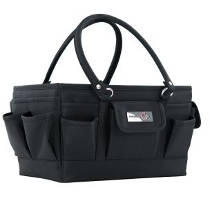 **-Craft Organiser Bag-** Black, Collapsible Caddy and Tote with Compartments for Sewing, Scrapbooking, Paper Craft and Art ##-Everything Mary EVM9152-18-##