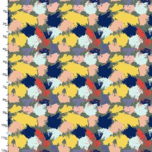 **-Cotton Craft Fabric 110cm wide x 1m Madison Collection-** Brush Strokes ##-Sewing Online 16512-MLT-##