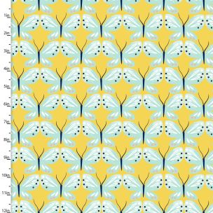**-Cotton Craft Fabric 110cm wide x 1m Madison Collection-** Butterflies ##-Sewing Online 16515-GLD-##