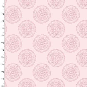 **-Brushed Cotton Craft Fabric 110cm wide x 1m Mommy and Me Collection-** Medallion ##-Sewing Online 16532-PINK-##