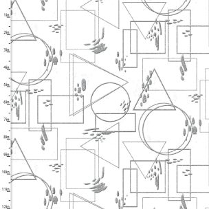 **-Cotton Craft Fabric 110cmx1m Metallic Fusion Collection Silver Geometric Outline-** ##-Sewing Online 16551-SLV-##
