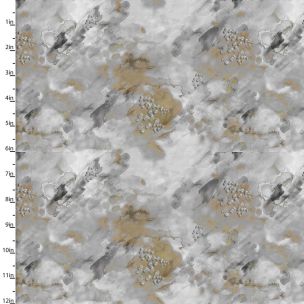 **-Cotton Craft Fabric 110cm wide x 1m Metallic Fusion Collection-** Neutral Granite ##-Sewing Online 16557-MLT-##