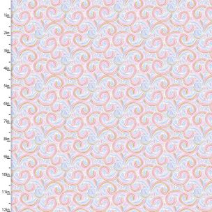 **-Cotton Craft Fabric 110cm wide x 1m Unicorn Utopia Collection-** Swirls ##-Sewing Online 16573-MLT-##