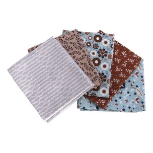 **-Flowers & Leaves Themed Pack of 5 Cotton Fat Quarters-** ##-Sewing Online FA227-##
