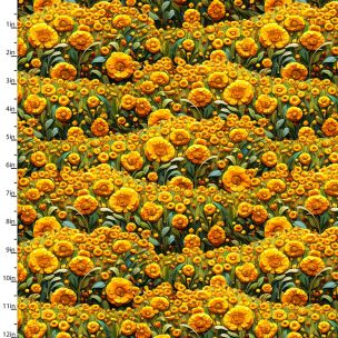**-Cotton Craft Fabric 110cm wide x 1m C'est Magnifique Collection-Fields Of Gold-** ##-Sewing Online 22924-YLW-##