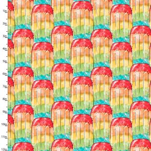 **-Cotton Craft Fabric 110cm wide x 1m Sweet Summertime Collection-Rainbow Pop-** ##-Sewing Online 22951-MLT-##