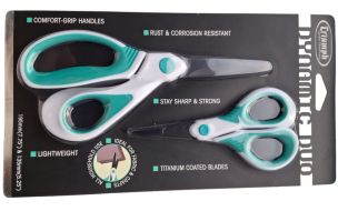 Dynamic Duo 2 Piece Fabric and Craft Scissor Set - Green