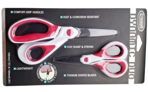 Dynamic Duo 2 Piece Fabric and Craft Scissor Set - Pink