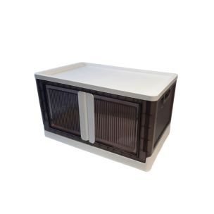 **-Plastic Folding Storage Box on Wheels-**44L Stackable Bins for Craft, Sewing, Home and Office Storage##-Sewing Online YN6768-##