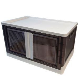 **-Plastic Folding Storage Box on Wheels-**90L Stackable Bins for Craft, Sewing, Home and Office Storage##-Sewing Online YN6769-##