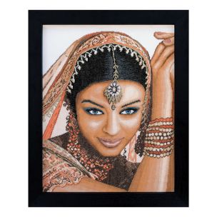 **-Counted Cross Stitch Kit: Indian Model (Aida,W)-** ##-Lanarte PN-0008301-##