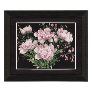 **-Counted Cross Stitch Kit: Pink Roses (Aida,W)-** ##-Lanarte PN-0021224-##