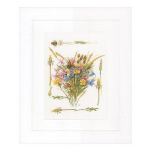 **-Counted Cross Stitch Kit: Field Bouquet (Evenweave)-** ##-Lanarte PN-0148165-##