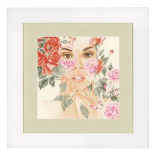 **-Counted Cross Stitch Kit: Flower Face (Evenweave)-** ##-Lanarte PN-0148512-##