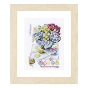 **-Counted Cross Stitch Kit: Hortensia (Aida,W)-** ##-Lanarte PN-0154329-##