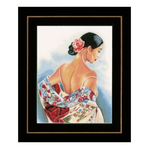 **-Counted Cross Stitch Kit: Flower Scarf: (Aida)-** ##-Lanarte PN-0154992-##