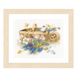 **-Counted Cross Stitch Kit: Spring Flowers: (Evenweave)-** ##-Lanarte PN-0155028-##