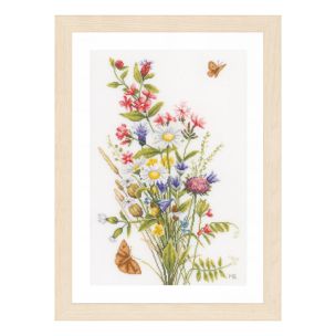 **-Counted Cross Stitch Kit: Field Flowers (Evenweave)-** ##-Lanarte PN-0155693-##